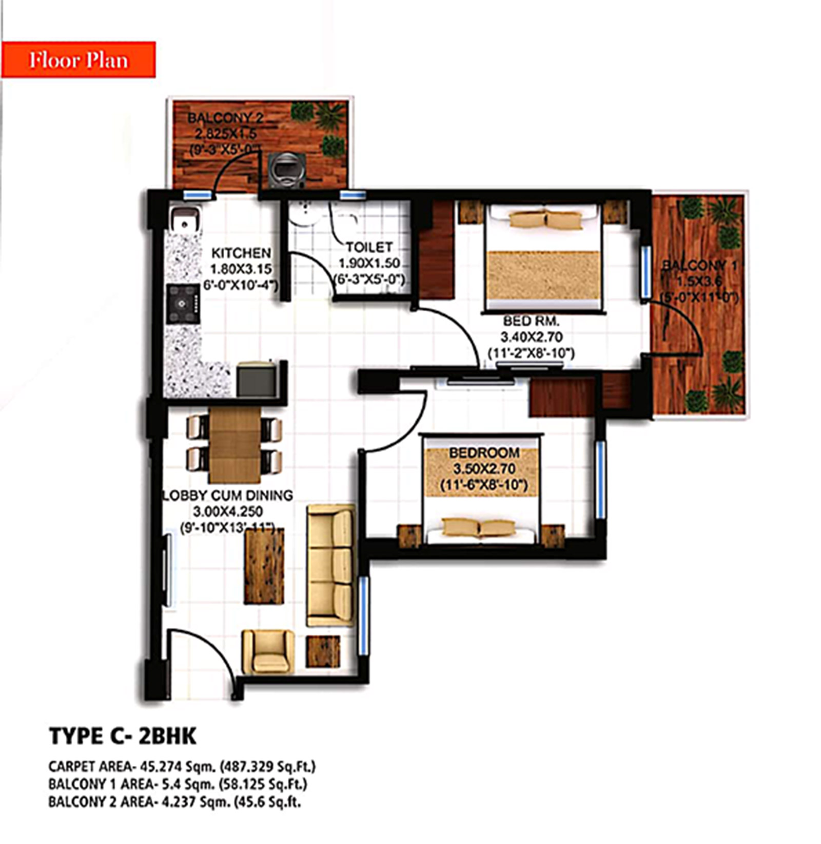 1 bhk flat for sale in Adore Pride