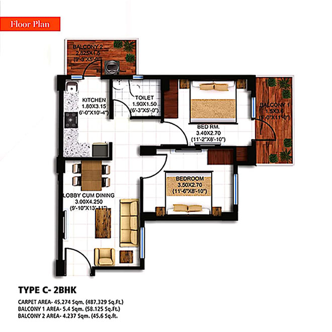 4 bhk flat for sale in Adore Prima